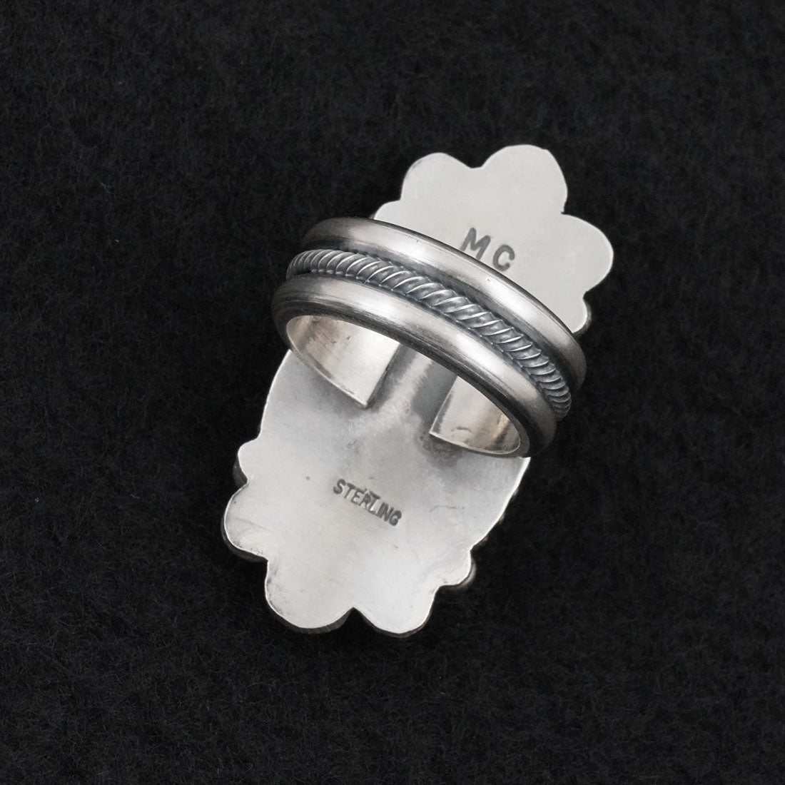 Michael Calladitto Turquoise & Sterling Silver Ring Size 8