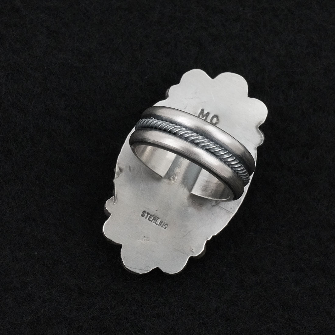 Michael Calladitto Turquoise & Sterling Silver Ring Size 8