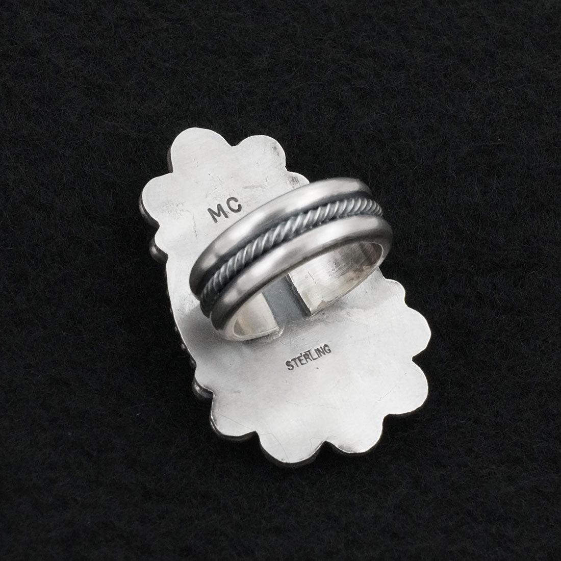 Michael Calladitto Turquoise & Sterling Silver Ring Size 7