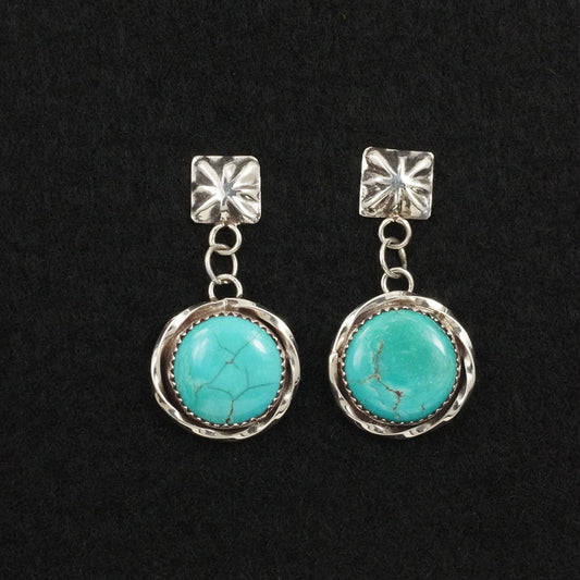 Ernest Hawthorne Turquoise & Sterling Silver Earrings