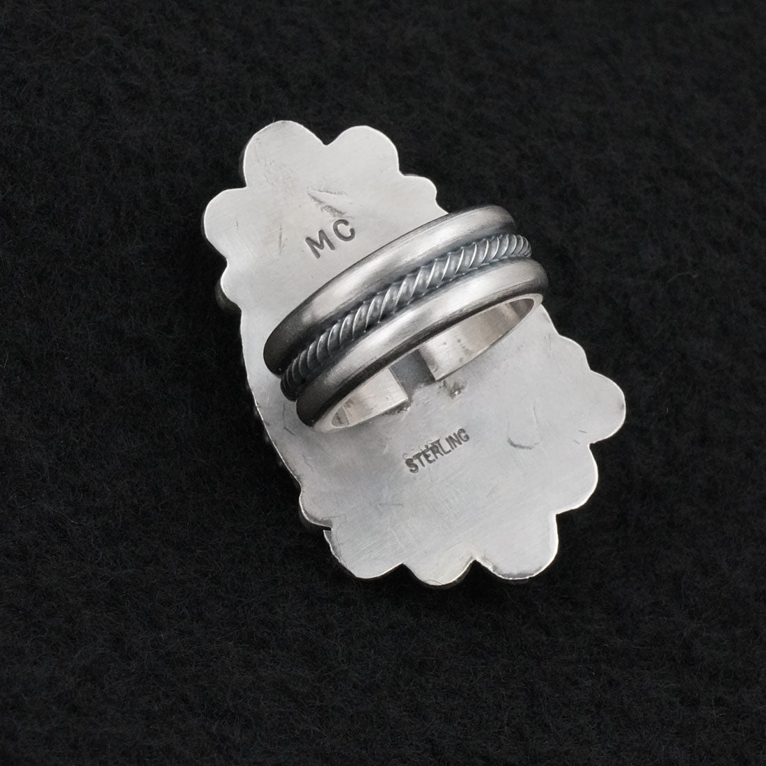 Michael Calladitto Turquoise & Sterling Silver Ring Size 7