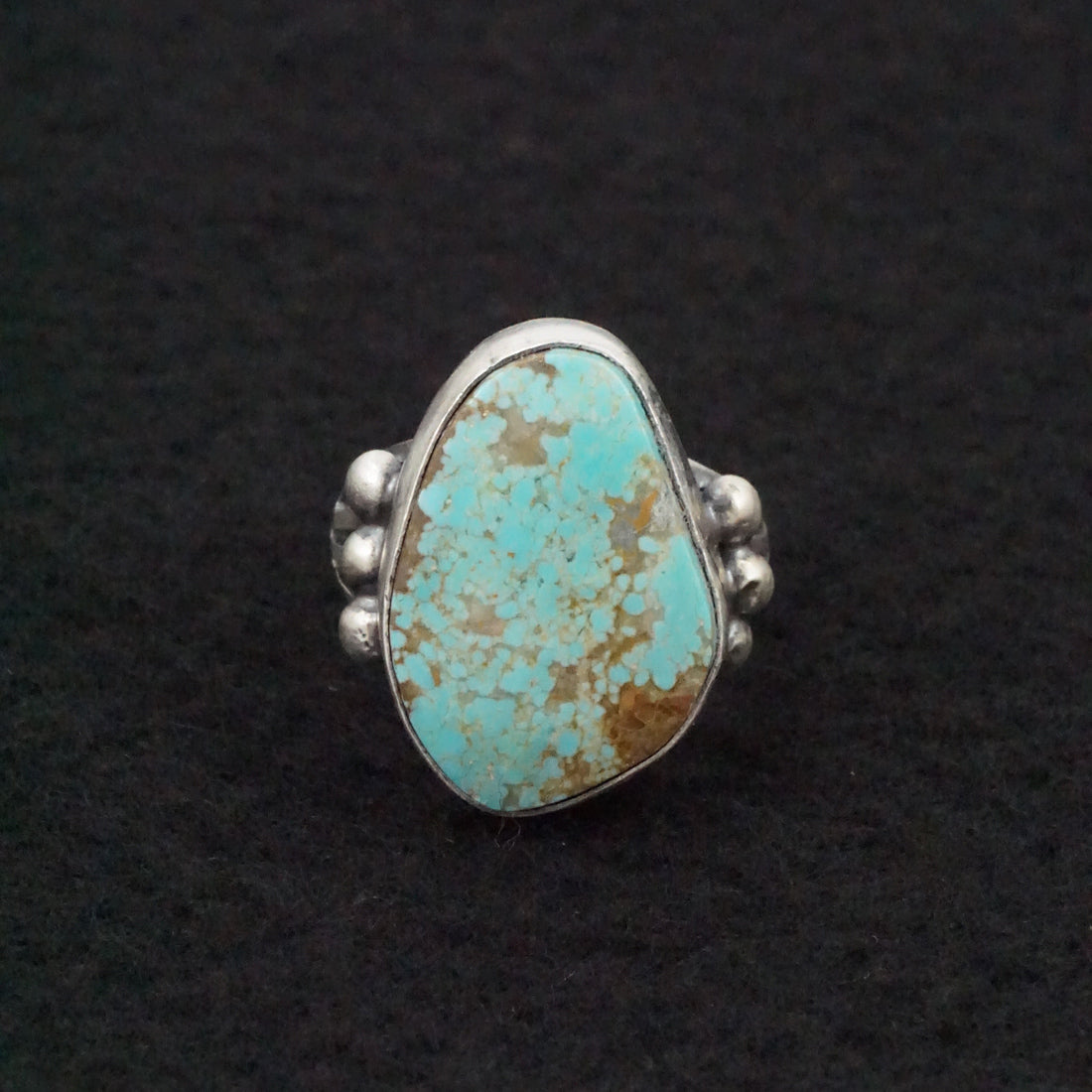 Marita Benally Turquoise & Sterling Silver Ring Size 8.5