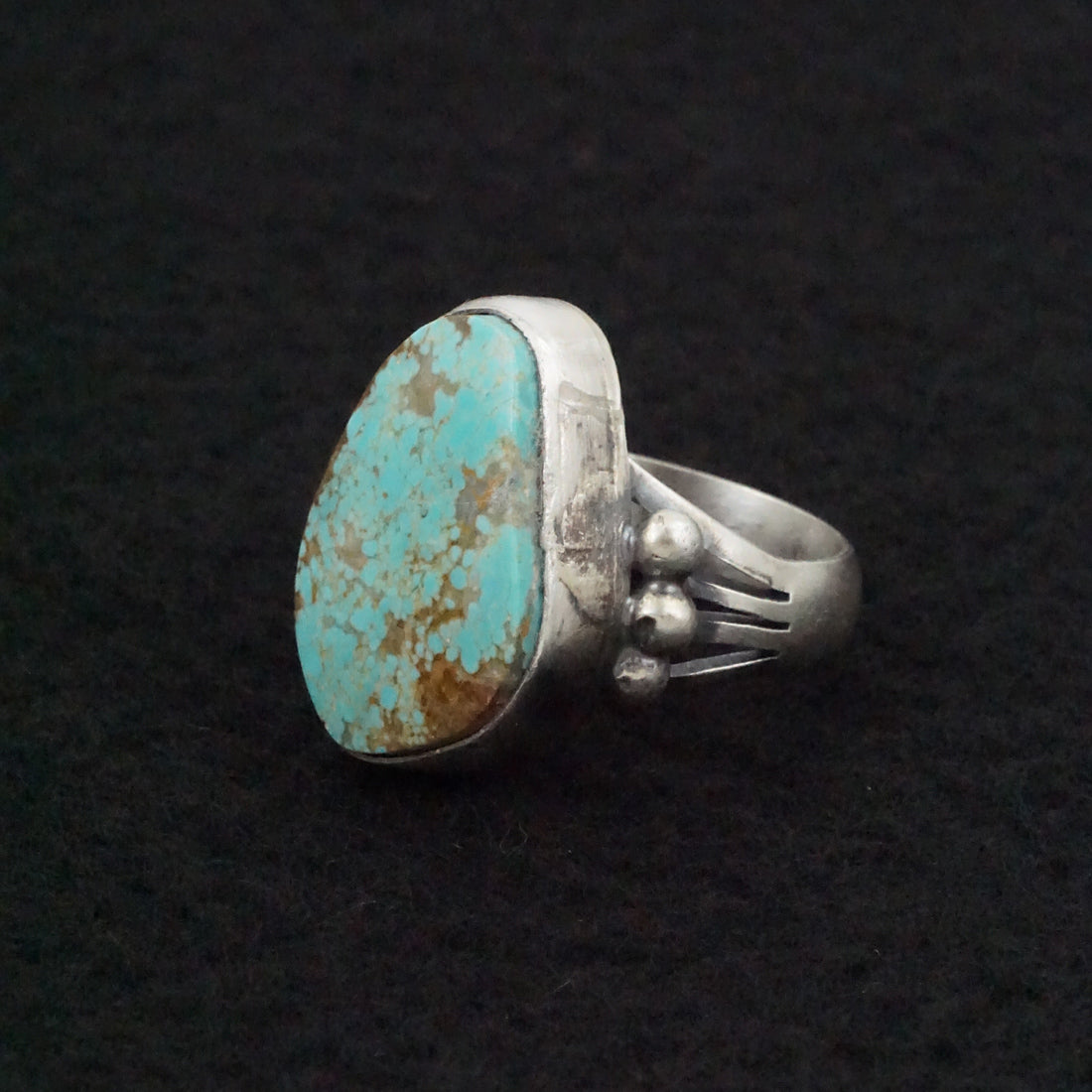 Marita Benally Turquoise & Sterling Silver Ring Size 8.5