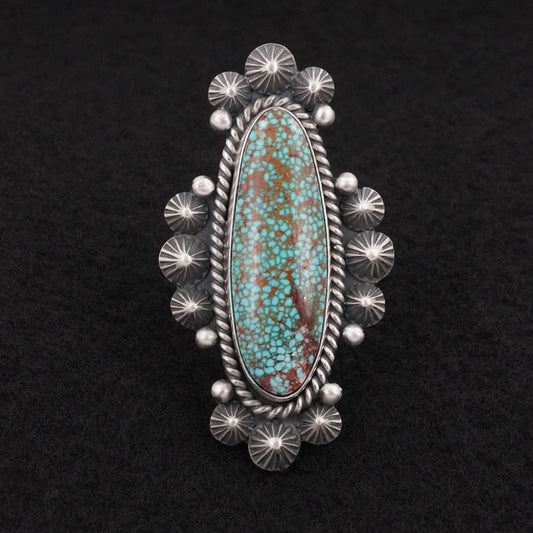 Michael Calladitto Turquoise & Sterling Silver Ring Size 7