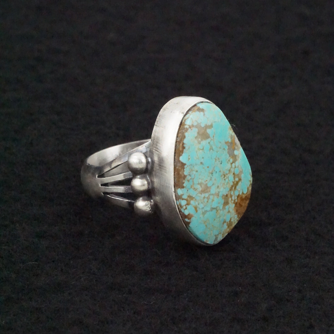 Marita Benally Turquoise & Sterling Silver Ring Size 8.5