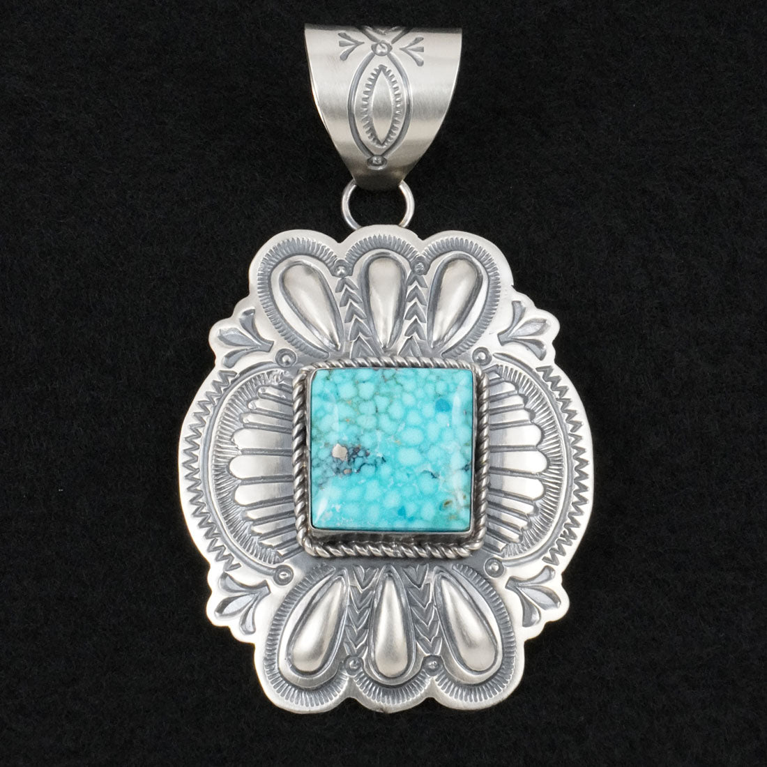 Arnold Blackgoat Turquoise & Sterling Silver Pendant