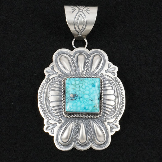 Arnold Blackgoat Turquoise & Sterling Silver Pendant