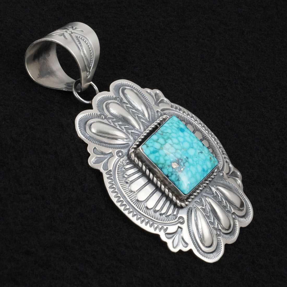 Arnold Blackgoat Turquoise & Sterling Silver Pendant