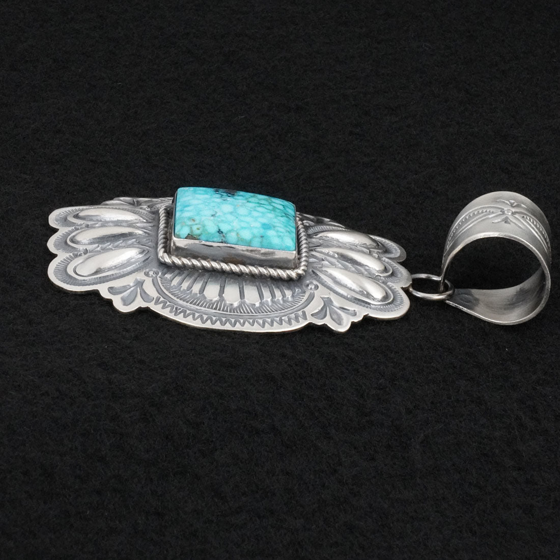 Arnold Blackgoat Turquoise & Sterling Silver Pendant