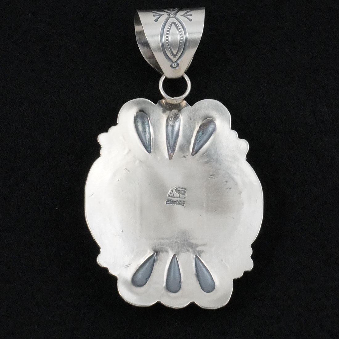 Arnold Blackgoat Turquoise & Sterling Silver Pendant