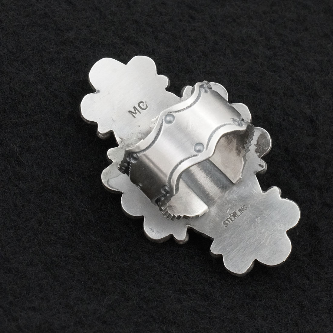 Michael Calladitto Turquoise & Sterling Silver Ring Size 9