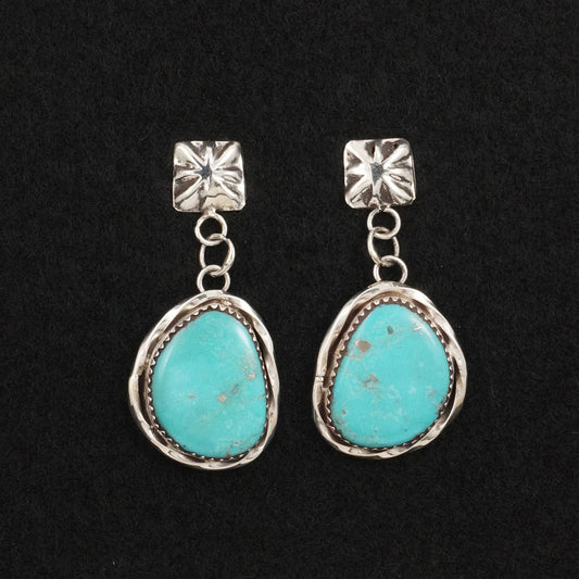Ernest Hawthorne Turquoise & Sterling Silver Earrings
