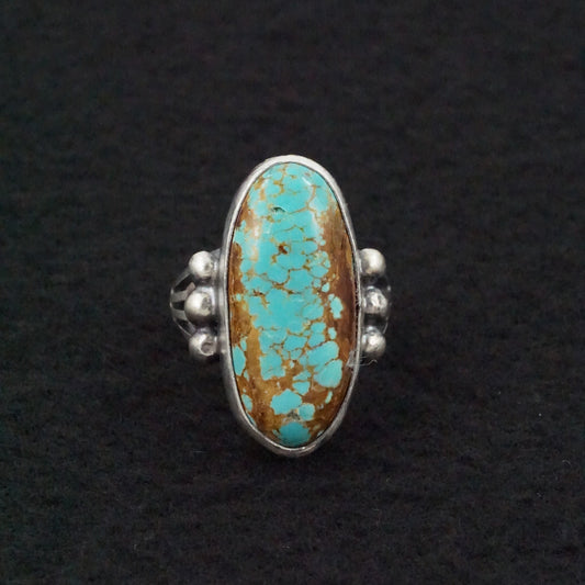 Marita Benally Turquoise & Sterling Silver Ring Size 8