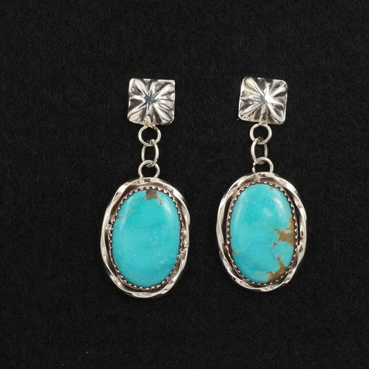 Ernest Hawthorne Turquoise & Sterling Silver Earrings