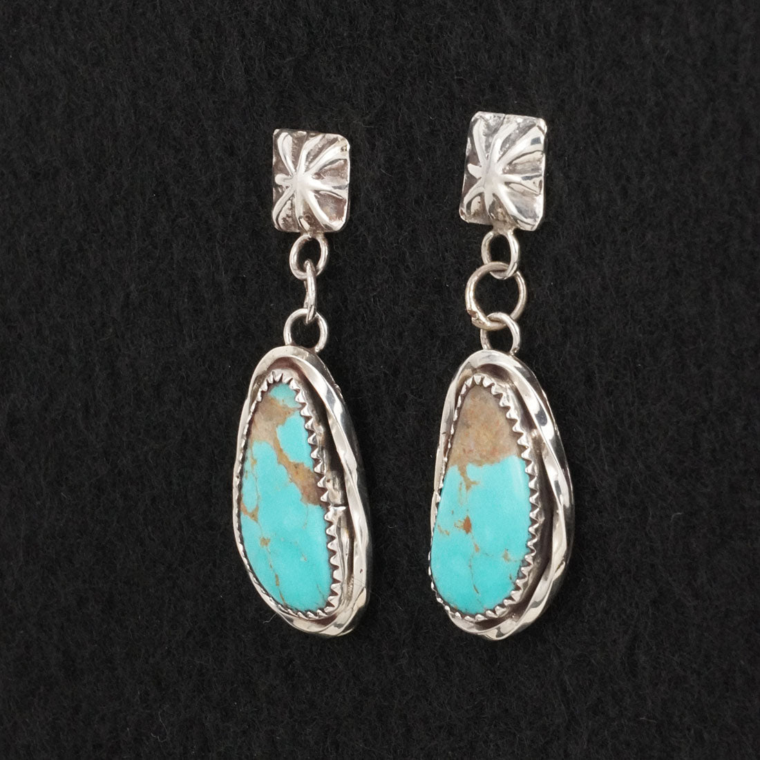 Ernest Hawthorne Turquoise & Sterling Silver Earrings