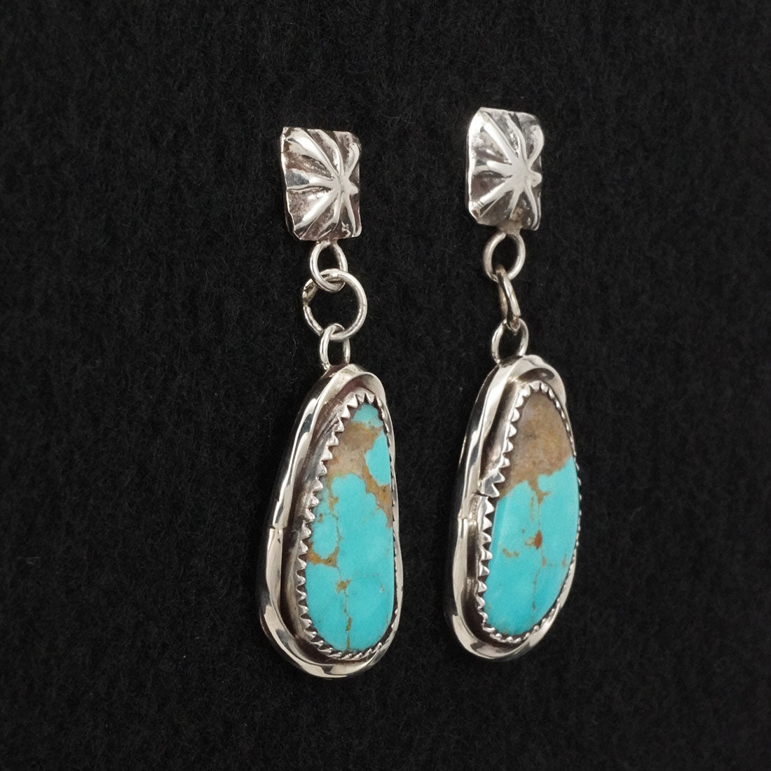 Ernest Hawthorne Turquoise & Sterling Silver Earrings