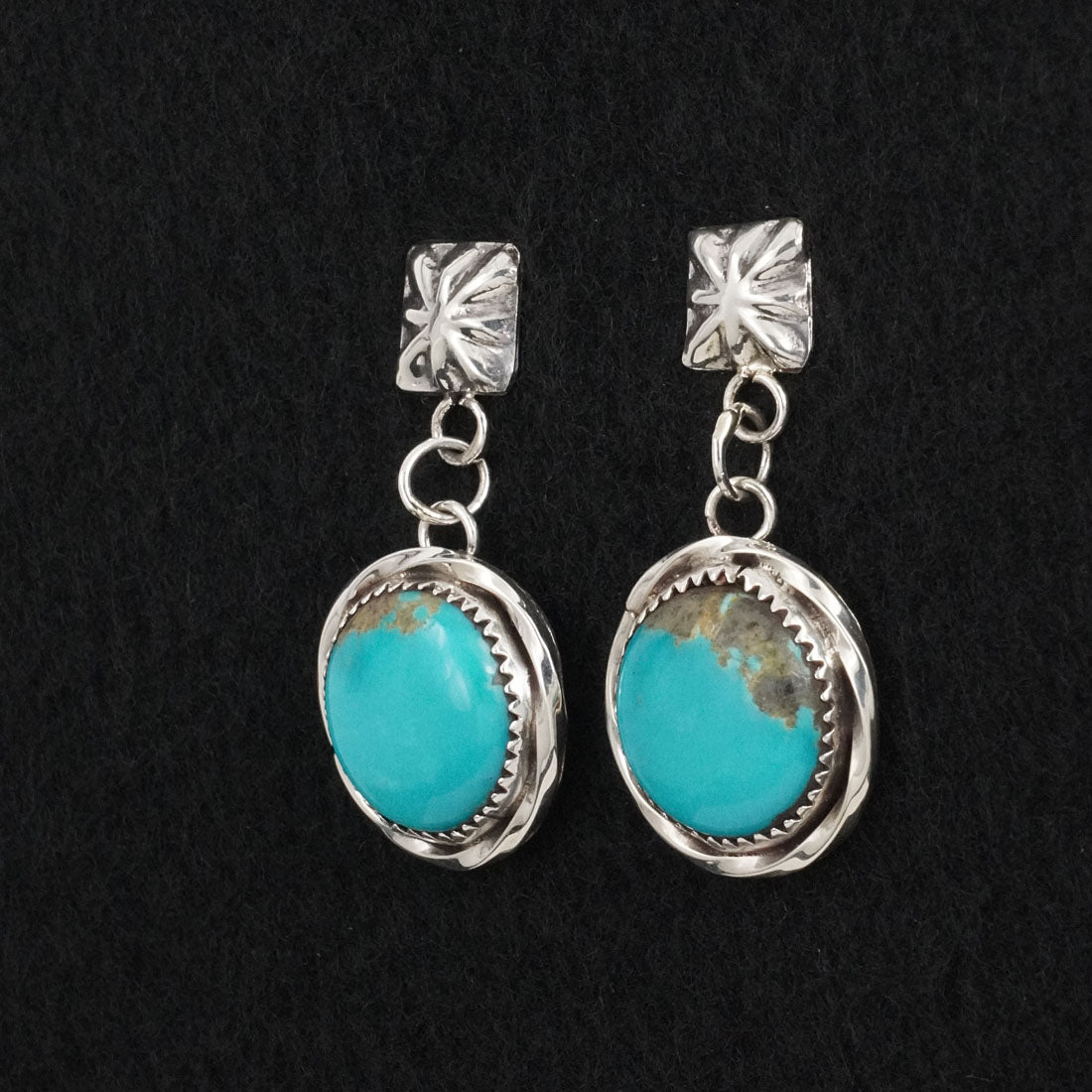 Ernest Hawthorne Turquoise & Sterling Silver Earrings