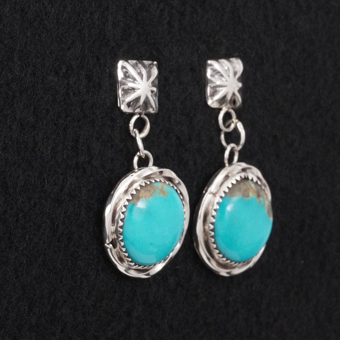 Ernest Hawthorne Turquoise & Sterling Silver Earrings