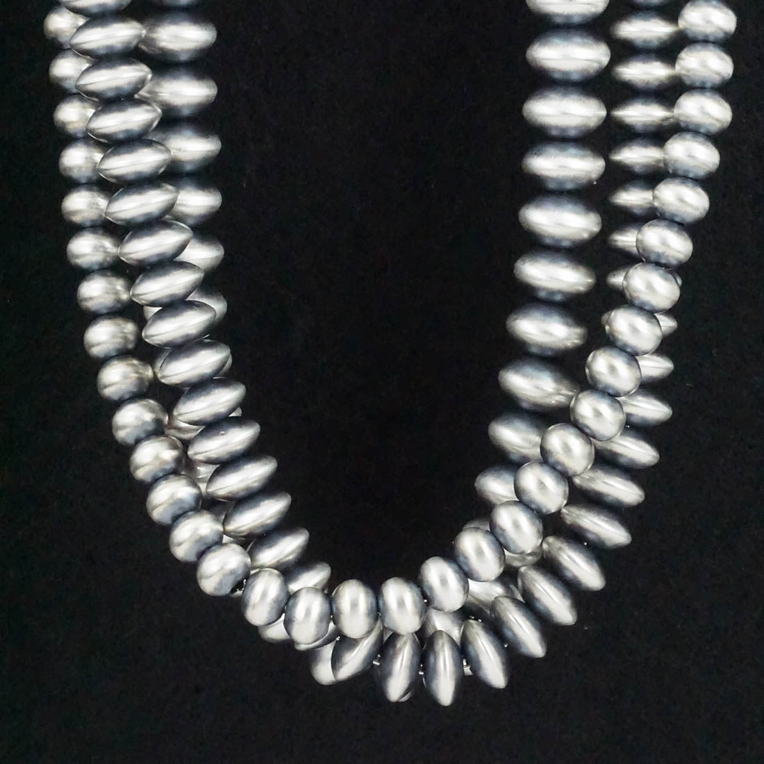 Dorinda Mariano Sterling Silver Navajo Pearl Necklace 24"