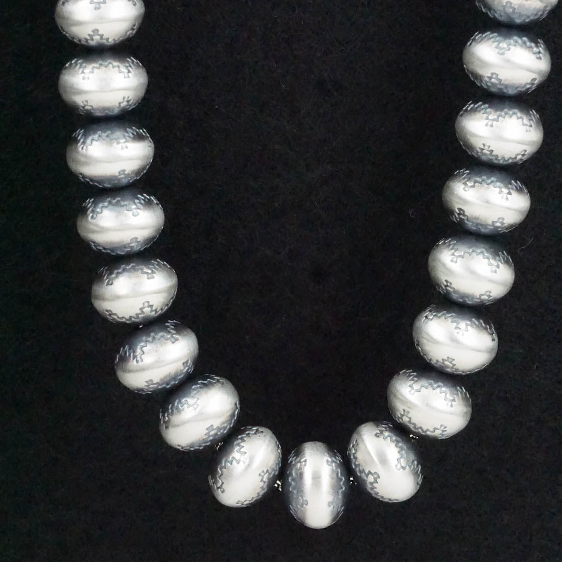 Bryannen Halwood Sterling Silver Navajo Pearl Necklace 24"