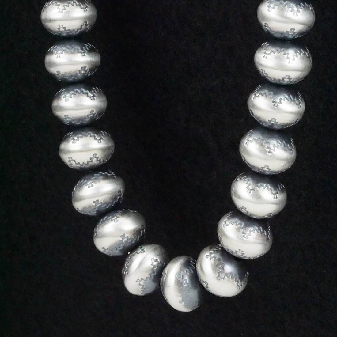 Bryannen Halwood Sterling Silver Navajo Pearl Necklace 24"