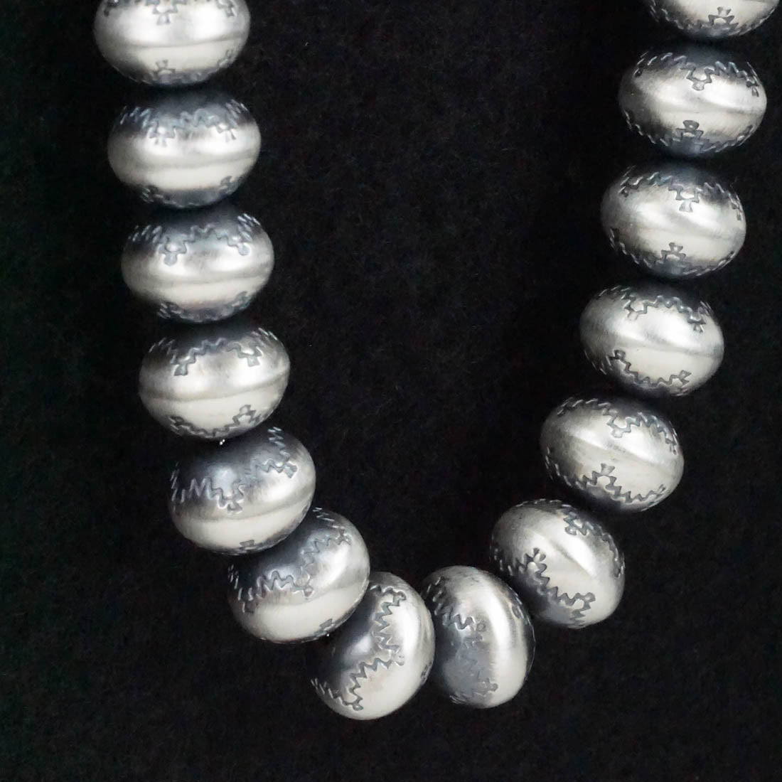 Bryannen Halwood Sterling Silver Navajo Pearl Necklace 24"