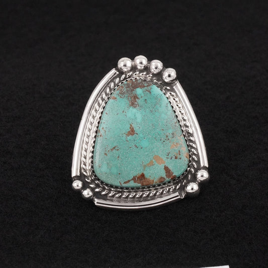 Leslie Nez Turquoise & Sterling Silver Ring Adjustable