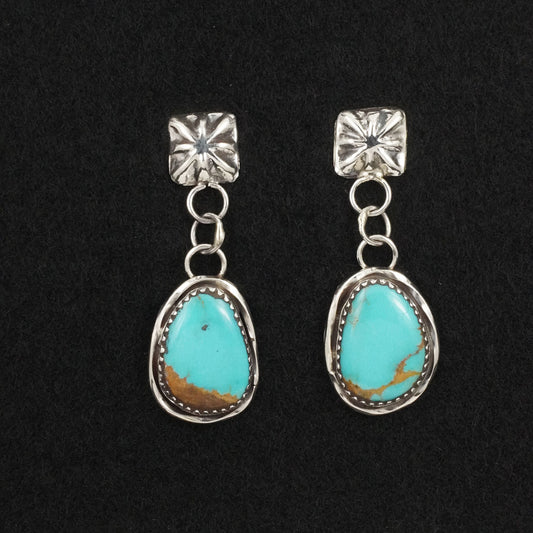 Ernest Hawthorne Turquoise & Sterling Silver Earrings