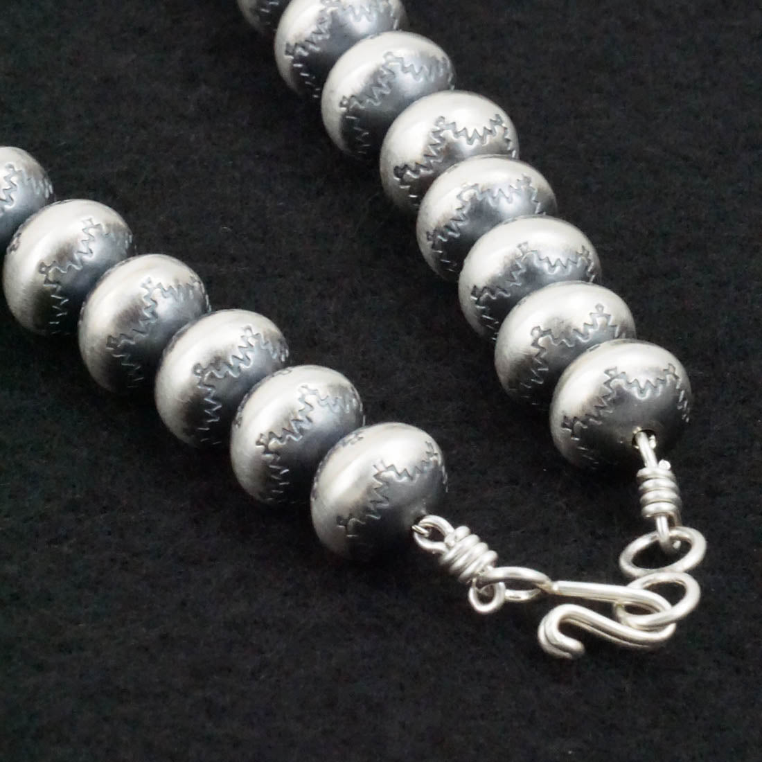 Bryannen Halwood Sterling Silver Navajo Pearl Necklace 24"