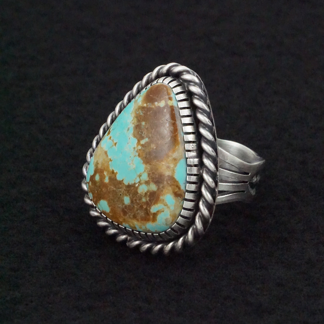 Marita Benally Turquoise & Sterling Silver Ring Size 9