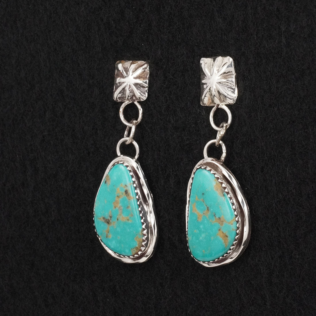 Ernest Hawthorne Turquoise & Sterling Silver Earrings