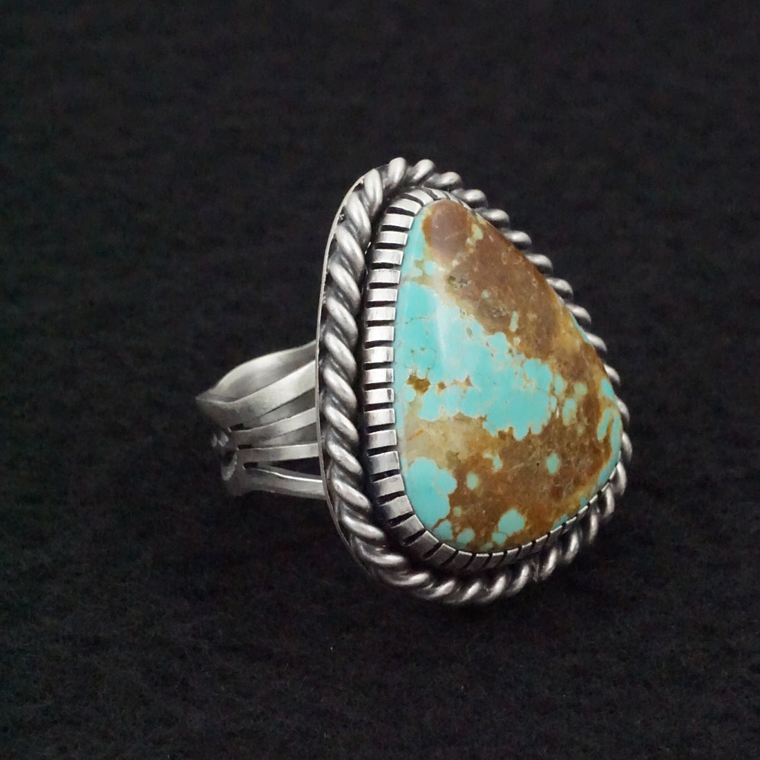 Marita Benally Turquoise & Sterling Silver Ring Size 9