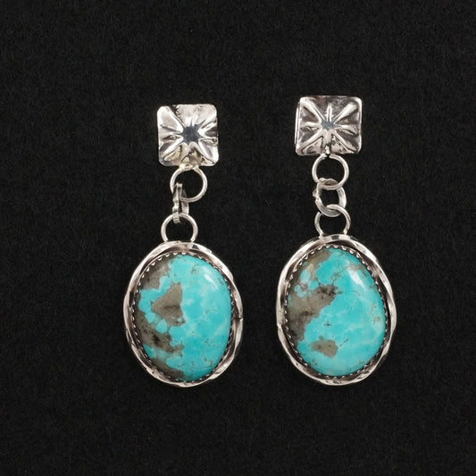 Ernest Hawthorne Turquoise & Sterling Silver Earrings