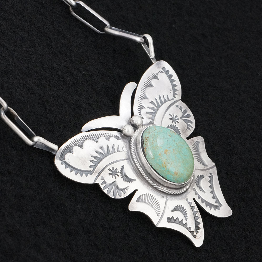 Bobby Johnson Turquoise & Sterling Silver Necklace