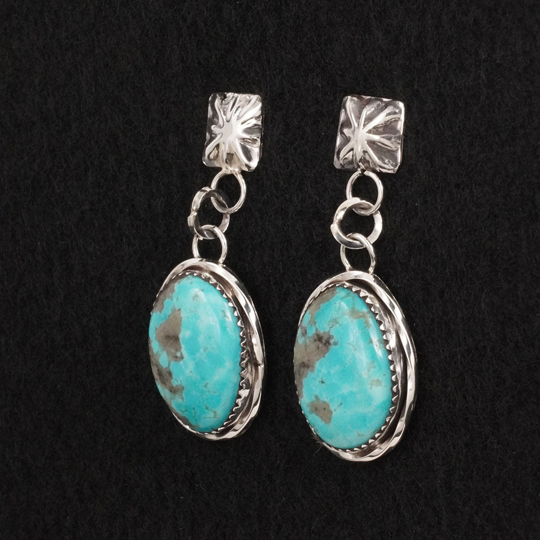Ernest Hawthorne Turquoise & Sterling Silver Earrings