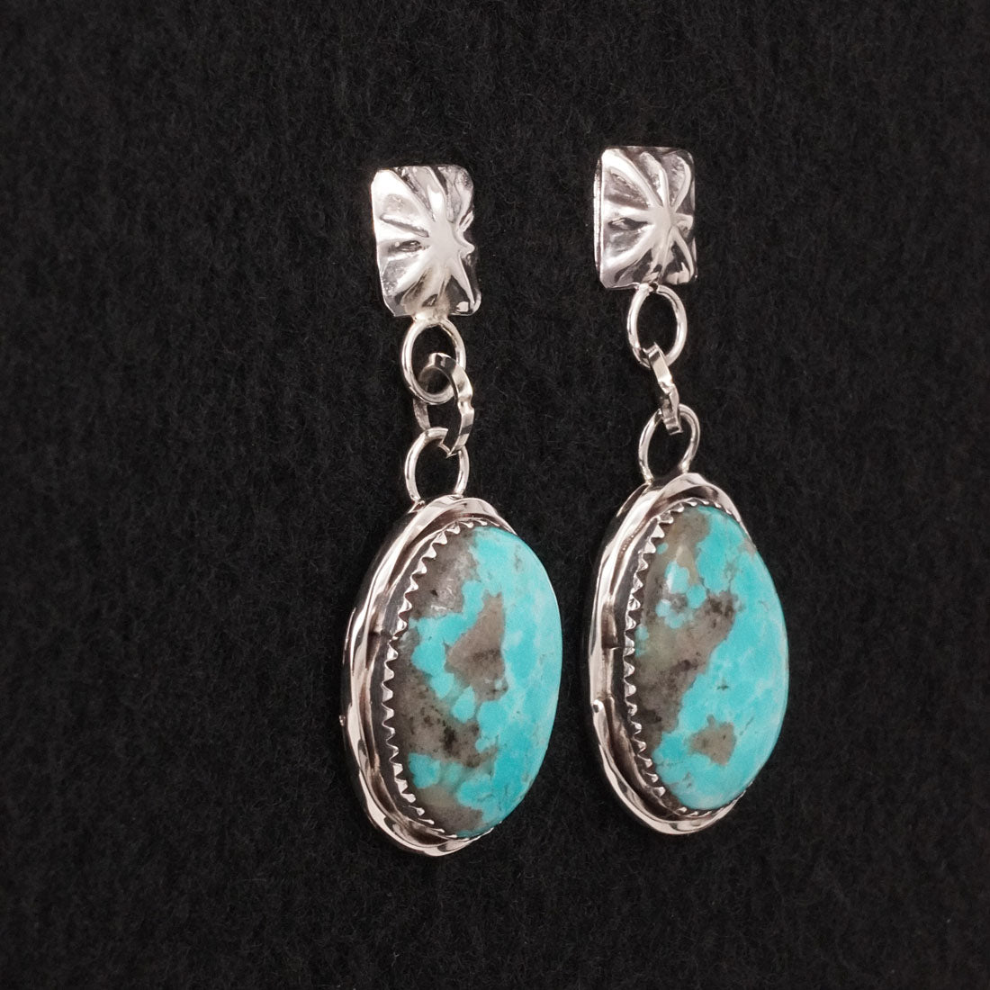 Ernest Hawthorne Turquoise & Sterling Silver Earrings