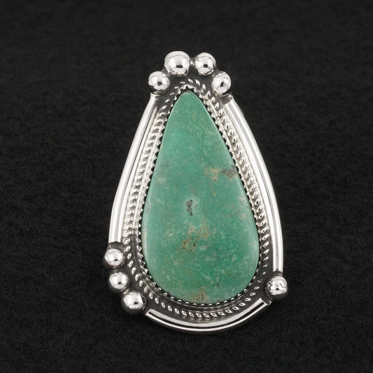 Leslie Nez Turquoise & Sterling Silver Ring Adjustable
