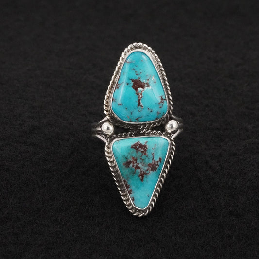 Eugene Gruber Turquoise & Sterling Silver Ring Size 9