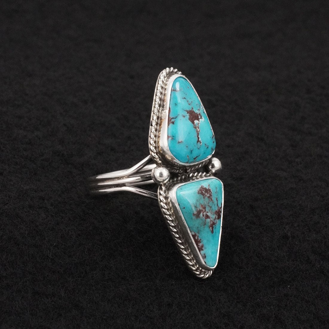 Eugene Gruber Turquoise & Sterling Silver Ring Size 9