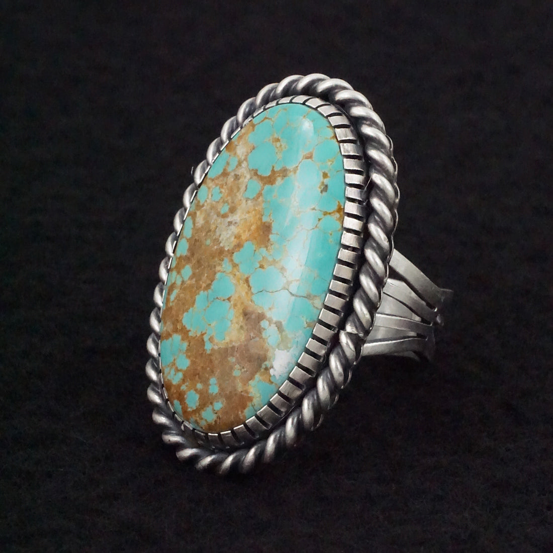 Marita Benally Turquoise & Sterling Silver Ring Size 10