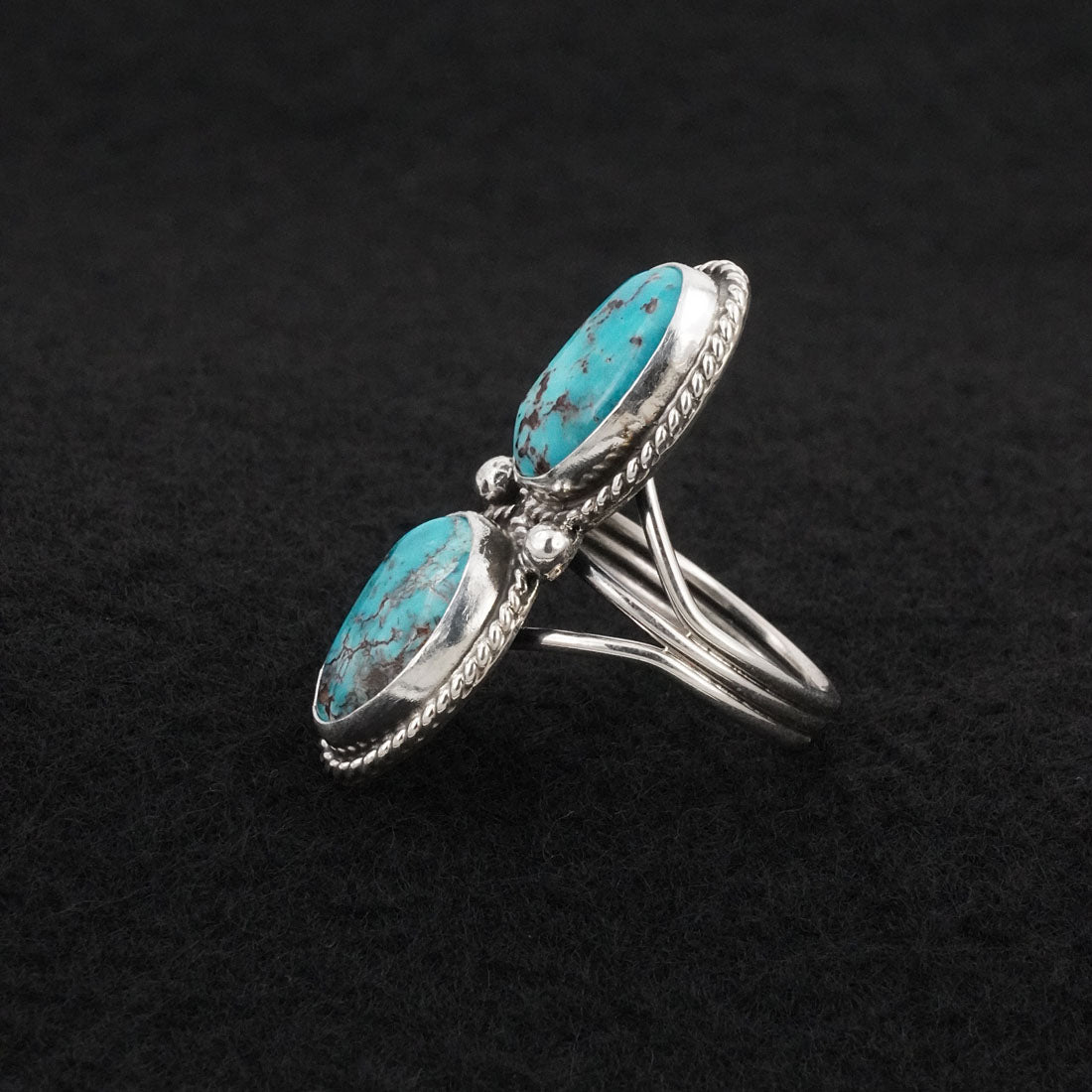 Eugene Gruber Turquoise & Sterling Silver Ring Size 7