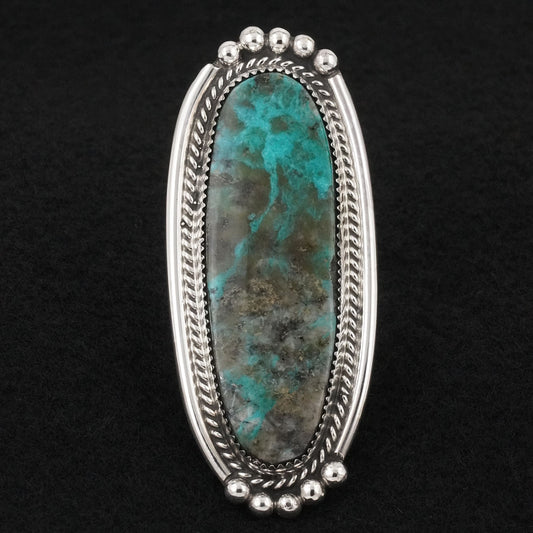 Leslie Nez Turquoise & Sterling Silver Ring Adjustable