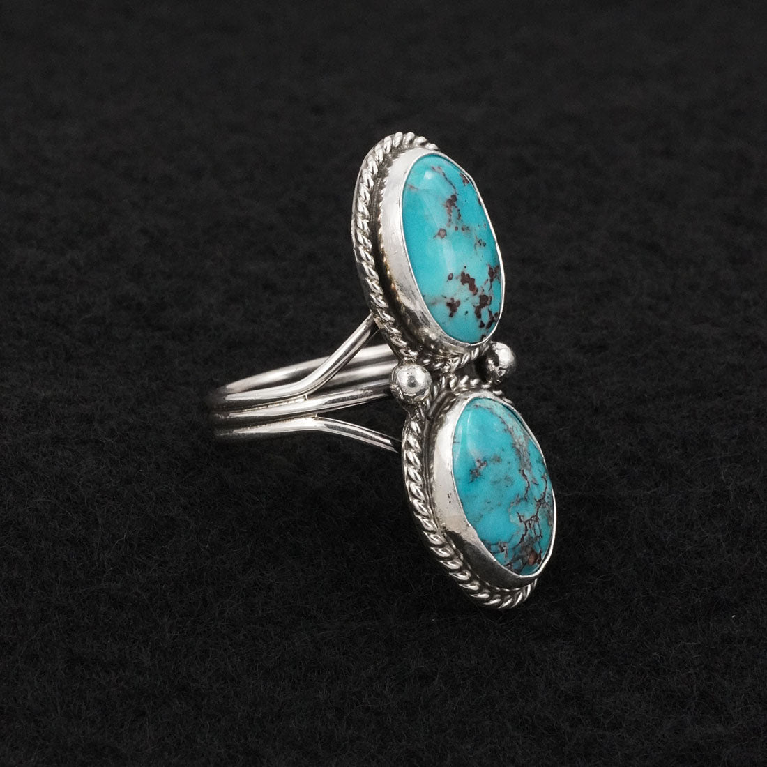 Eugene Gruber Turquoise & Sterling Silver Ring Size 7