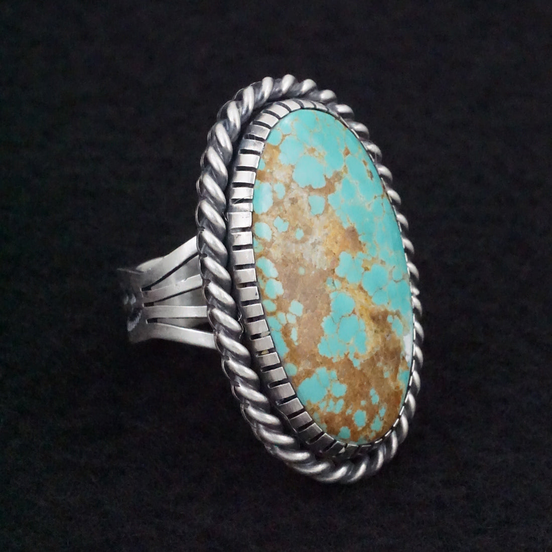 Marita Benally Turquoise & Sterling Silver Ring Size 10