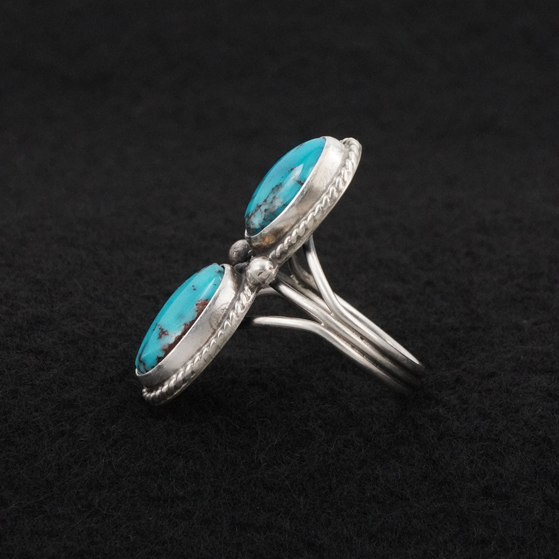 Eugene Gruber Turquoise & Sterling Silver Ring Size 8