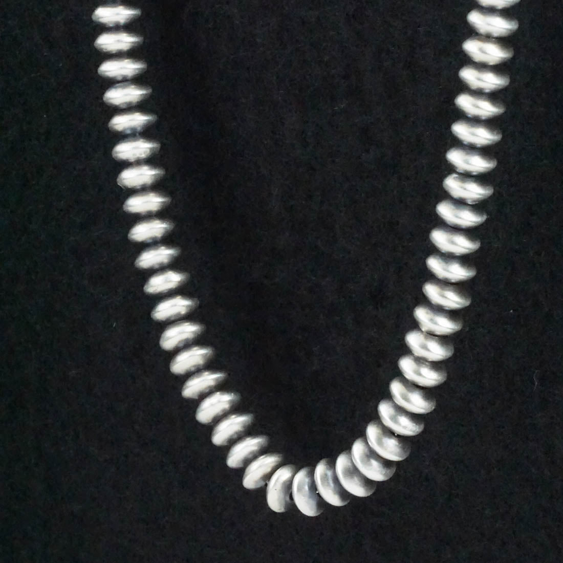 Dorinda Mariano Sterling Silver Navajo Pearl Necklace 20"
