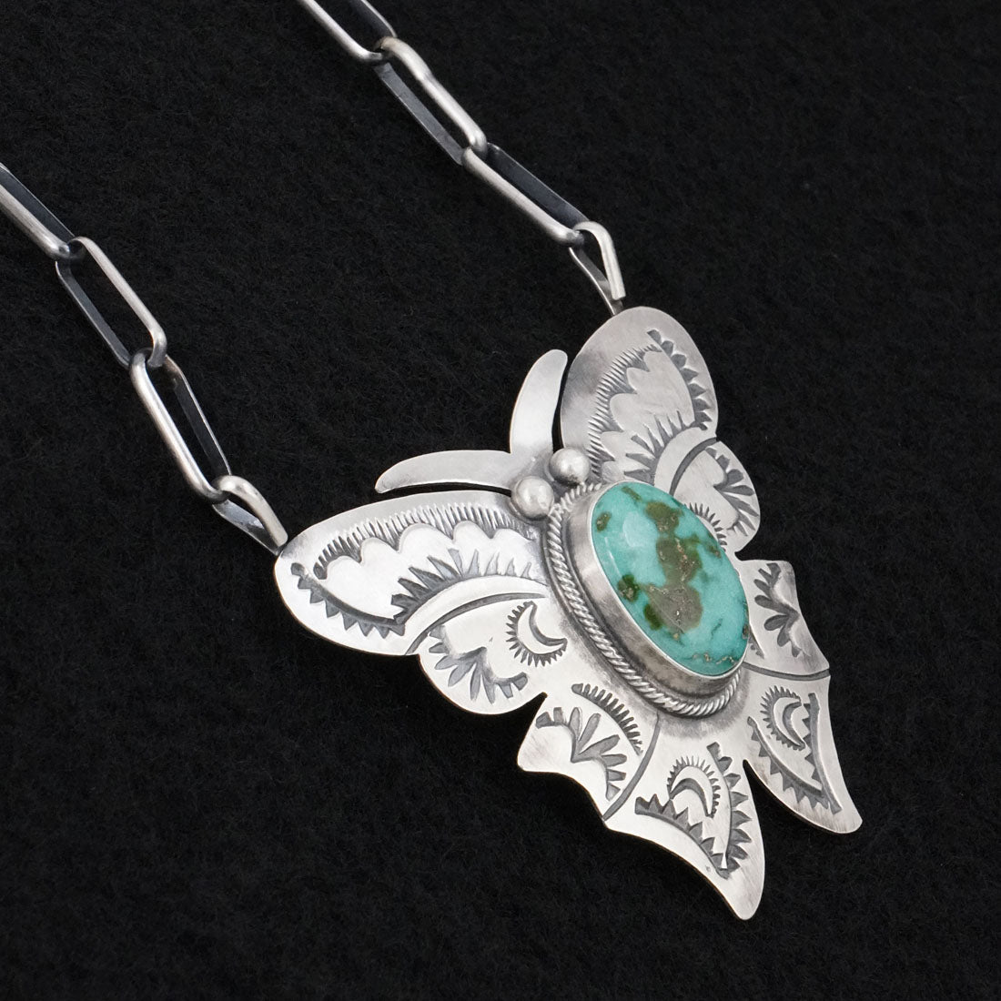 Bobby Johnson Turquoise & Sterling Silver Necklace