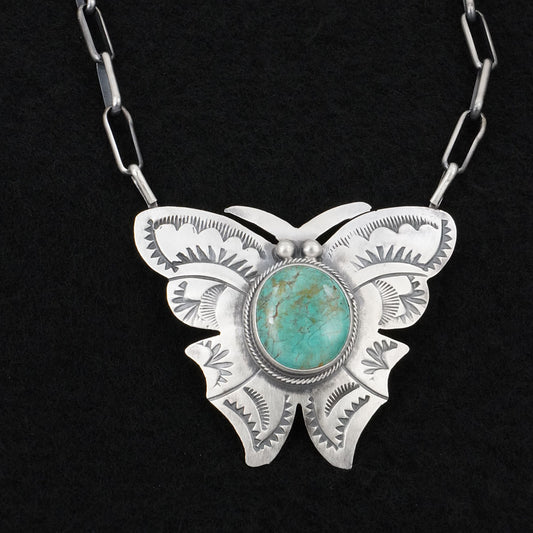 Bobby Johnson Turquoise & Sterling Silver Necklace