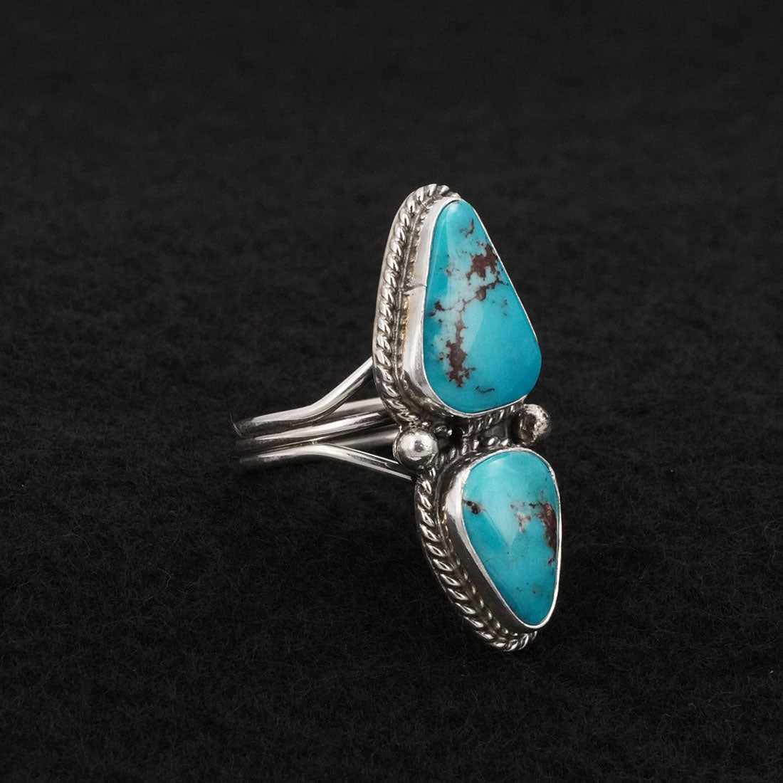 Eugene Gruber Turquoise & Sterling Silver Ring Size 7
