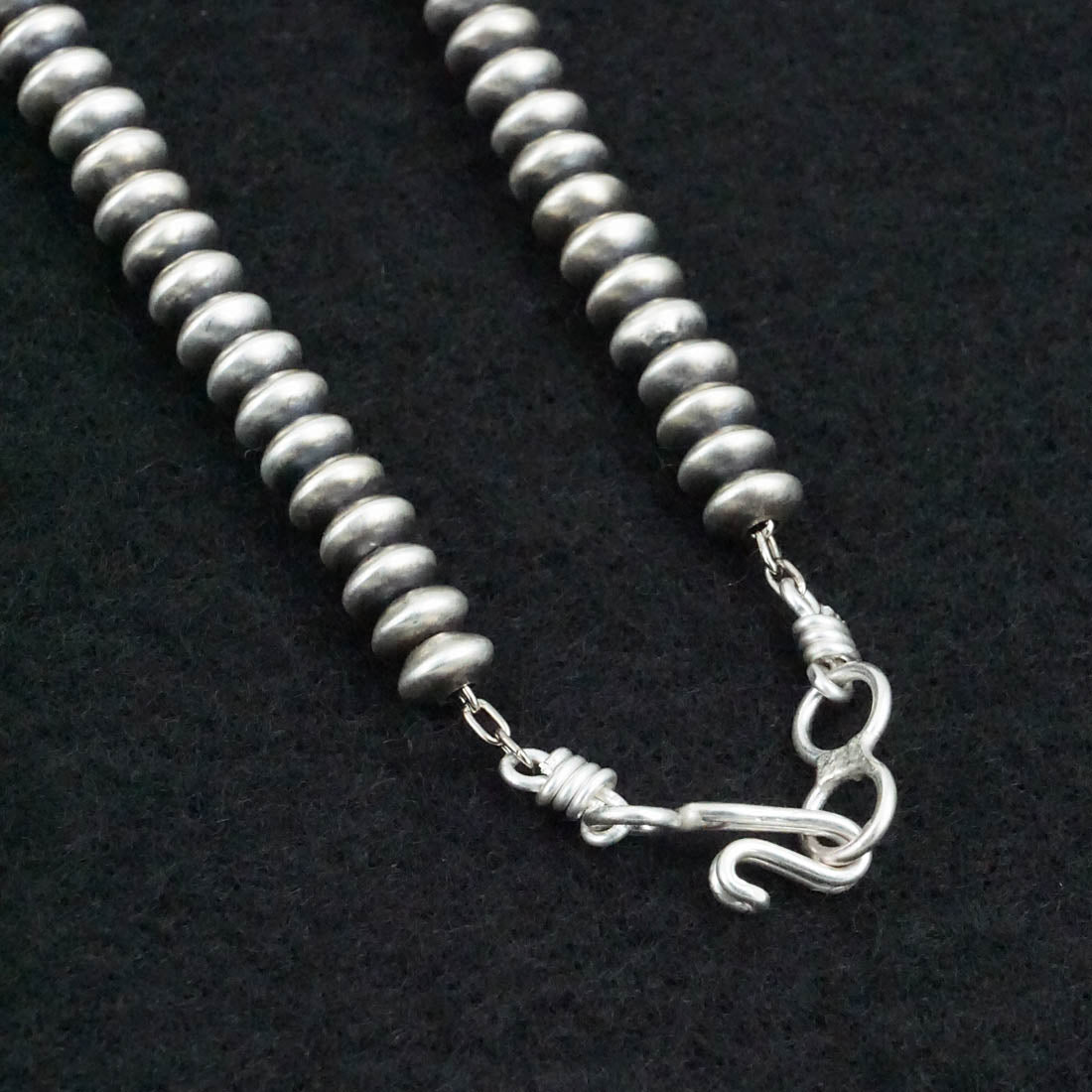 Dorinda Mariano Sterling Silver Navajo Pearl Necklace 20"